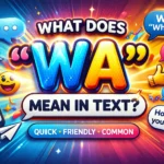 Wa Mean in Text