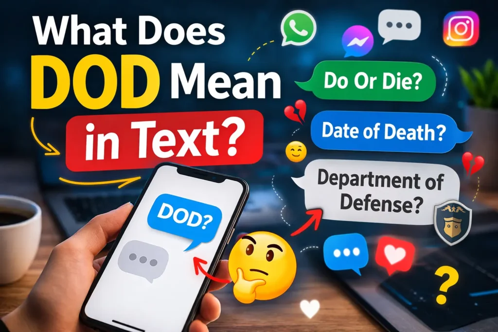What Does DOD Mean in Text