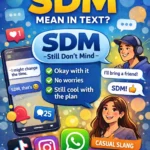 What Does SDM Mean in Text