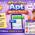 What Apt Mean in Text