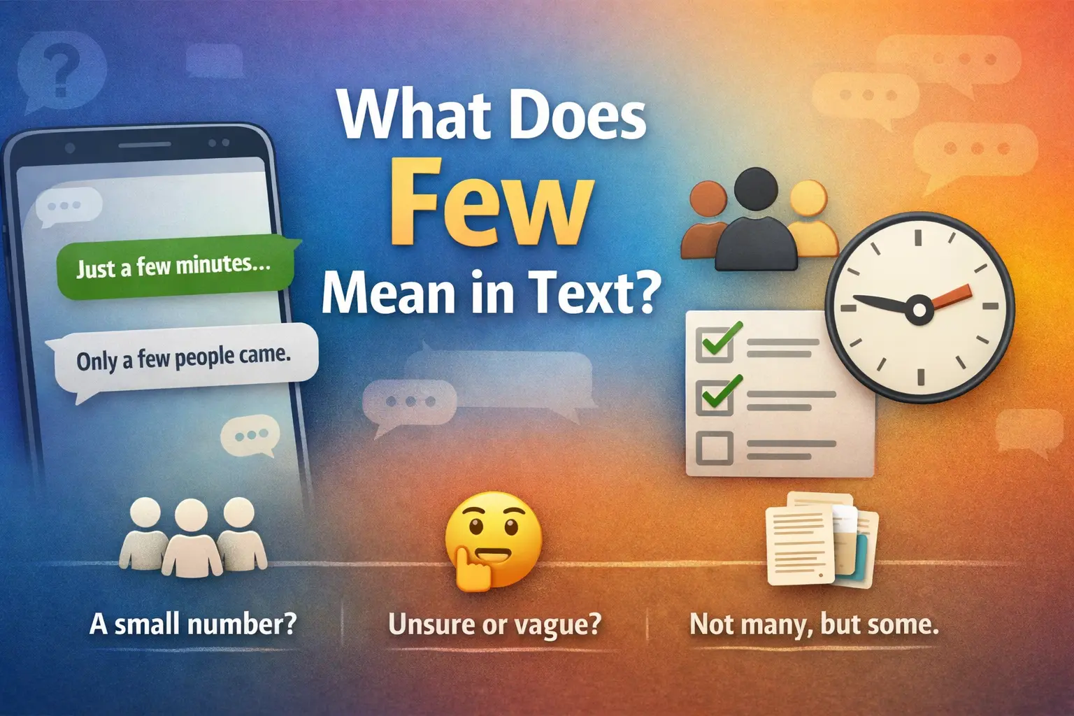 What Does Few Mean in Text