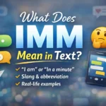 What Does IMM Mean in Text