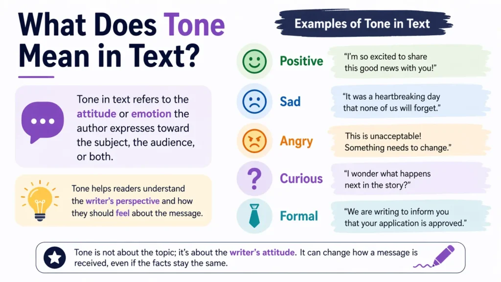 What Does Tone Mean in Text