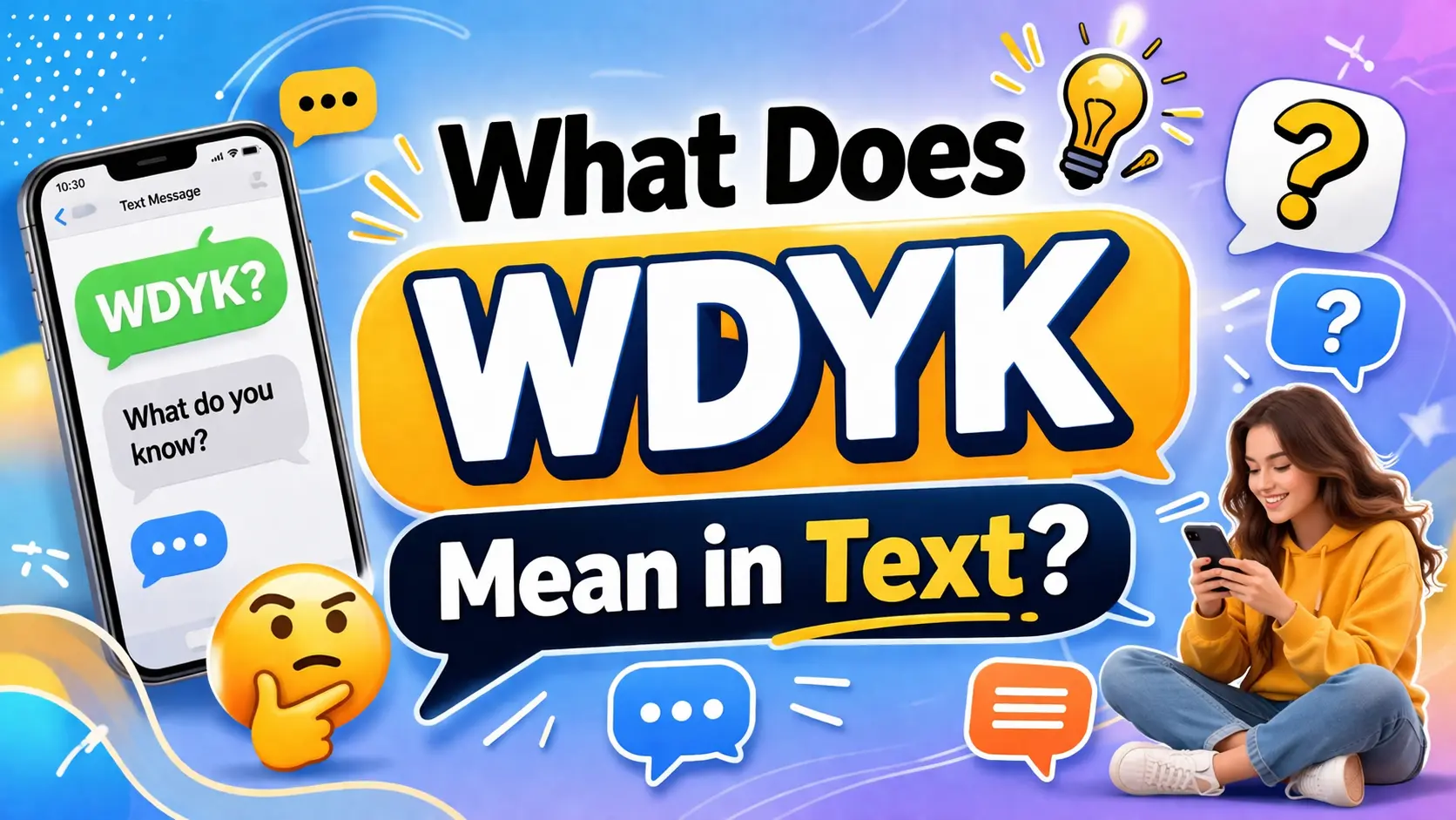 What Does WDYK Mean in Text