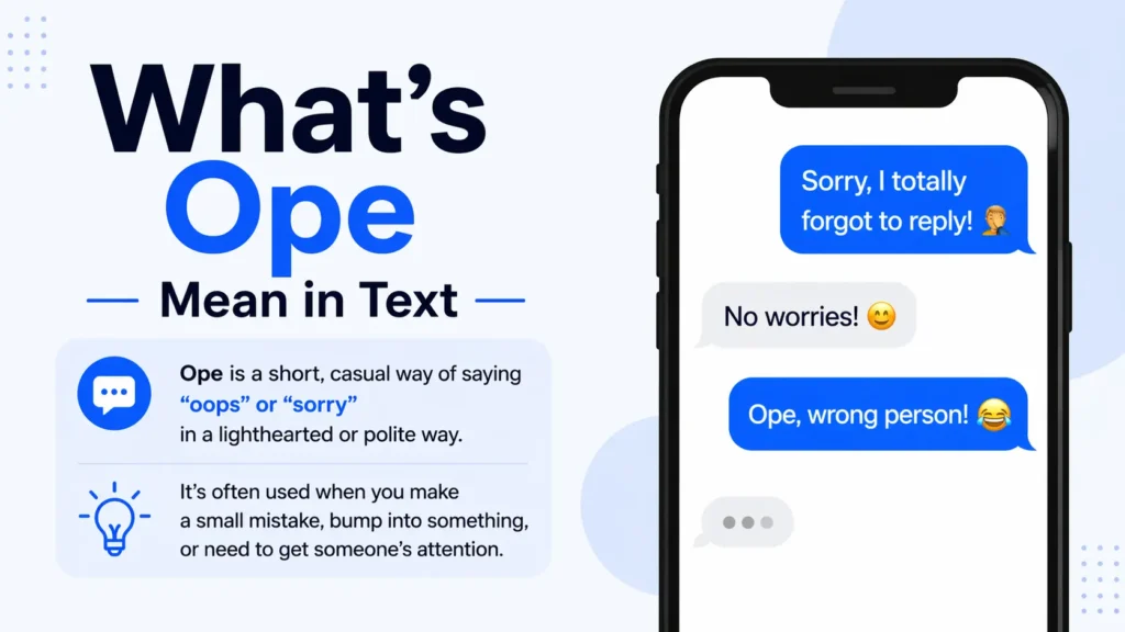 What’s Ope Mean in Text