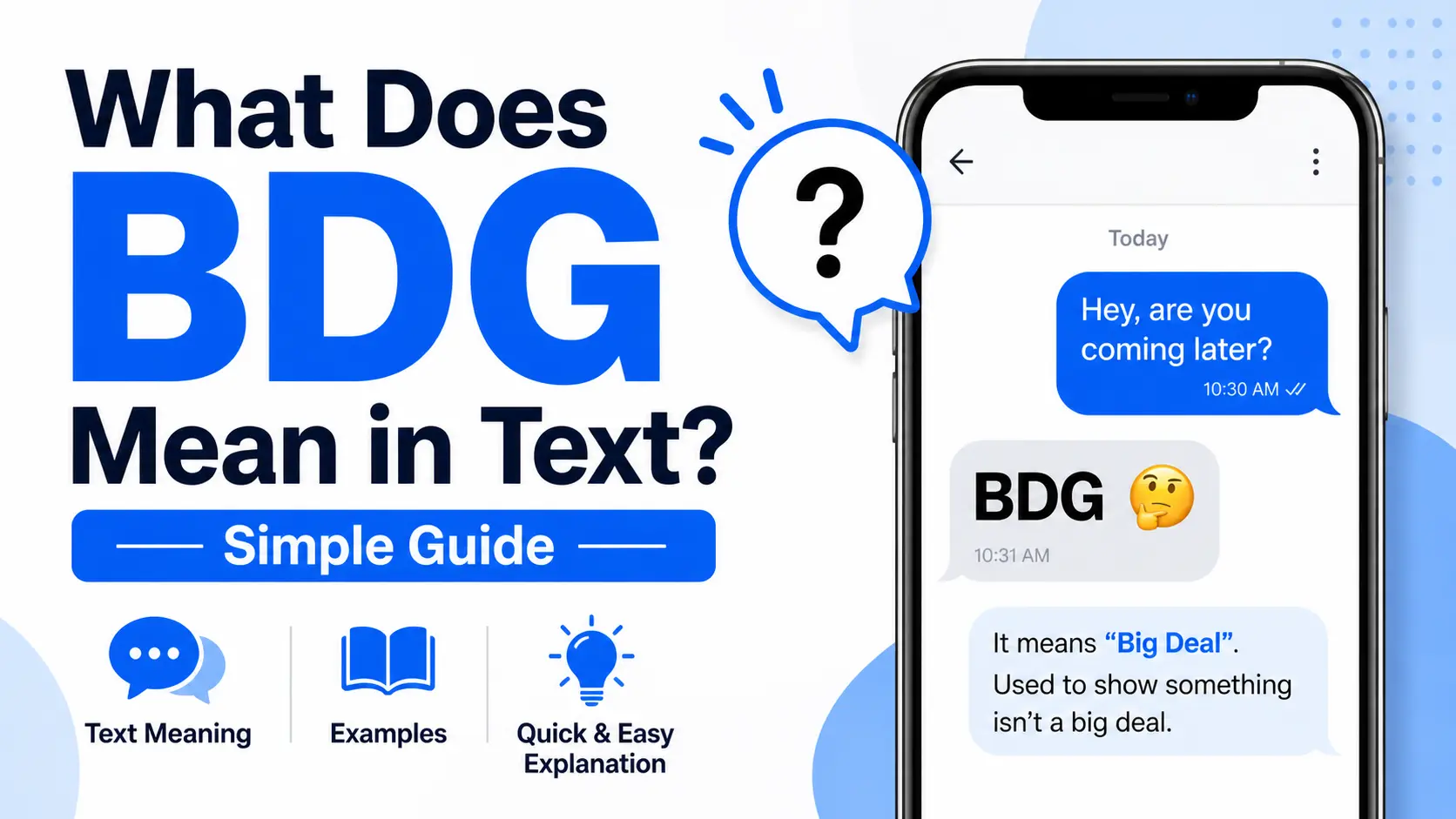 What Does BDG Mean in Text