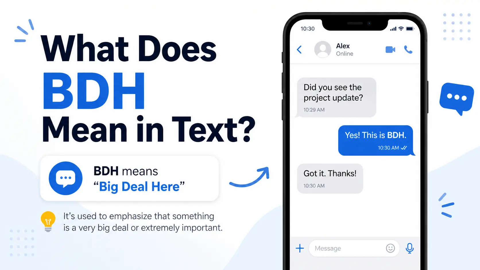 What Does BDH Mean in Text