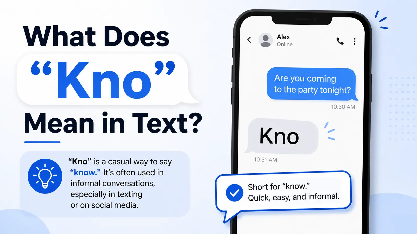 What Does Kno Mean in Text