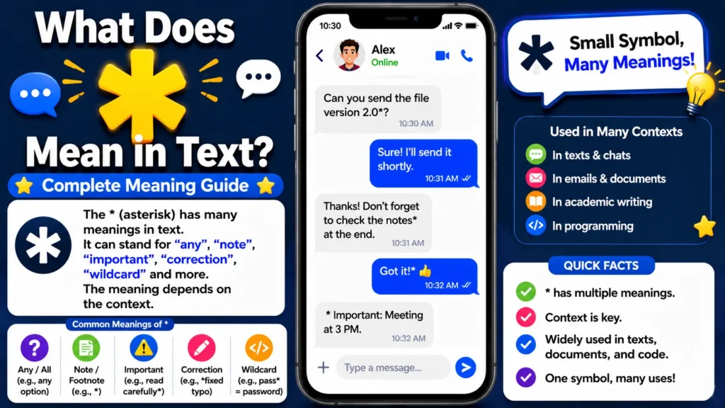 What Does star Mean in Text