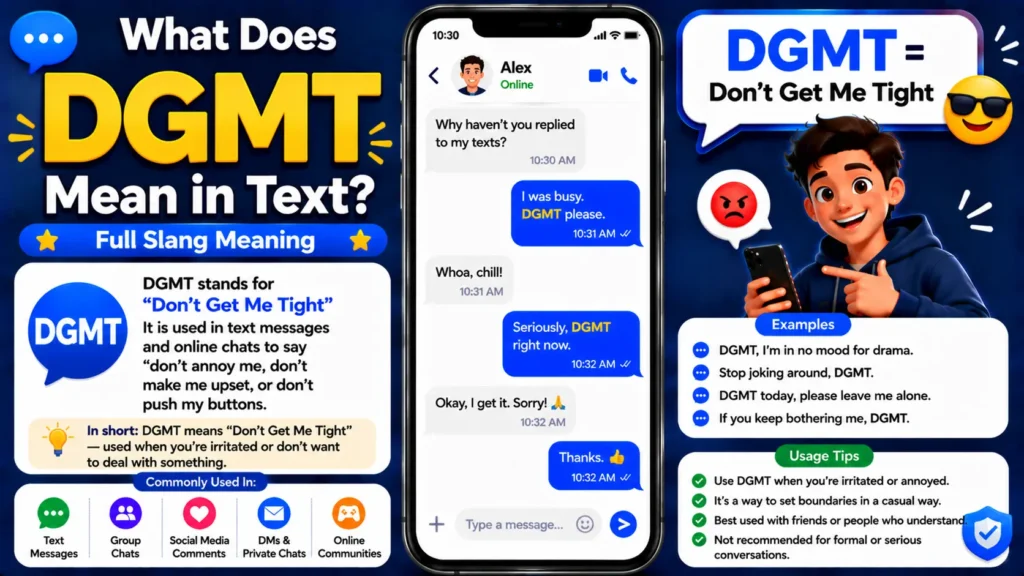What Does DGMT Mean in Text