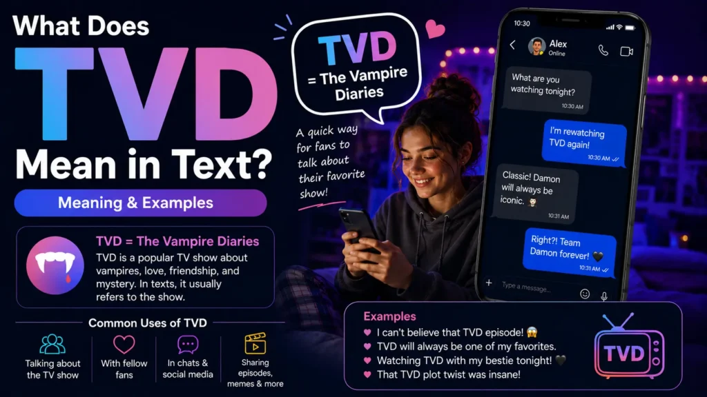 What Does TVD Mean in Text
