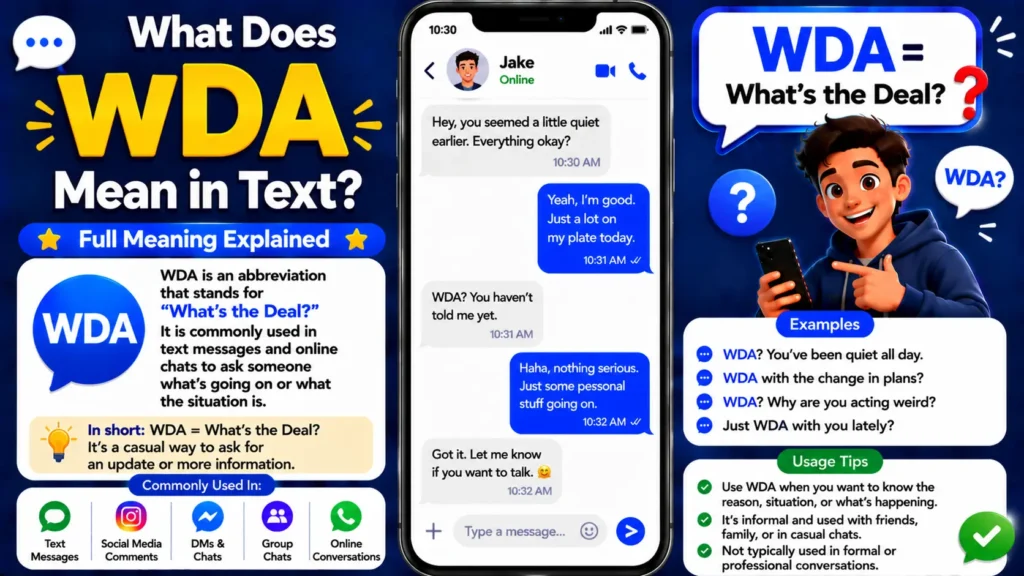 What Does WDA Mean in Text
