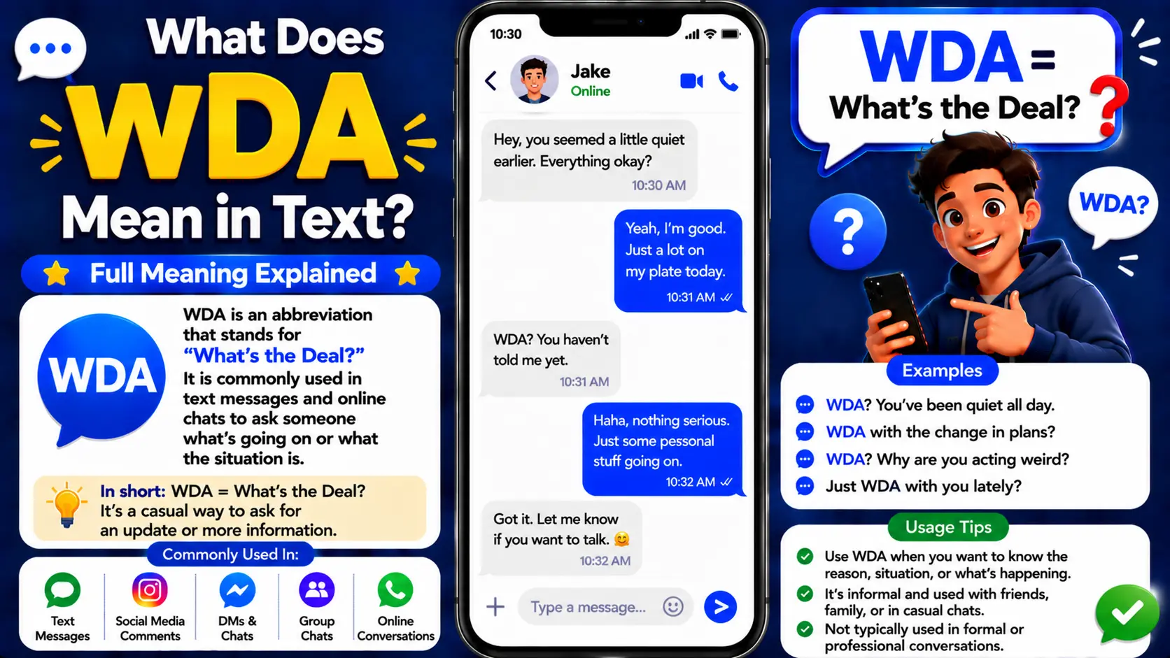 What Does WDA Mean in Text