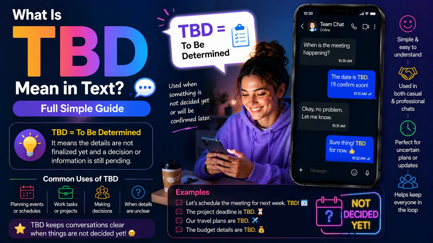 What Is TBD Mean in Text