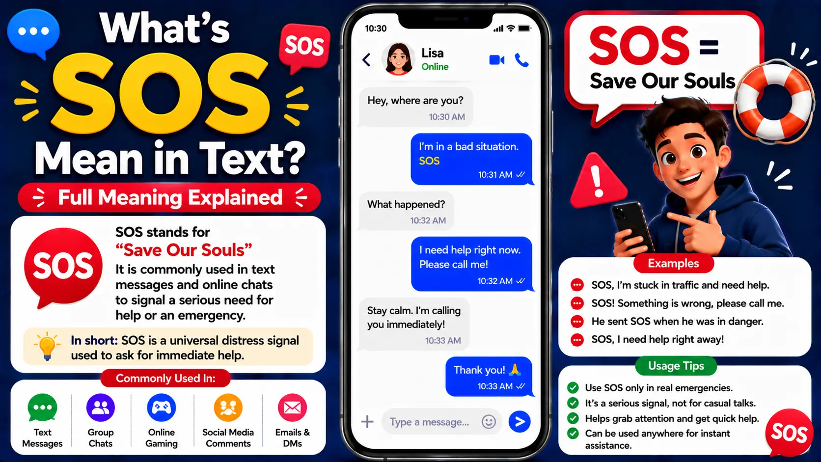 What’s SOS Mean in Text
