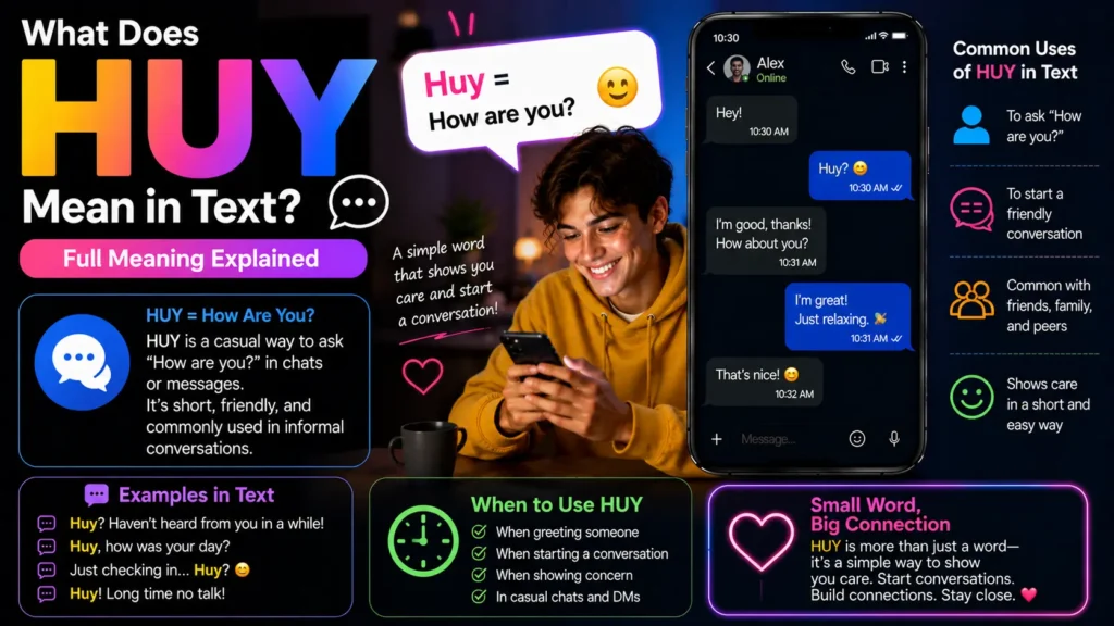 What Does Huy Mean in Text