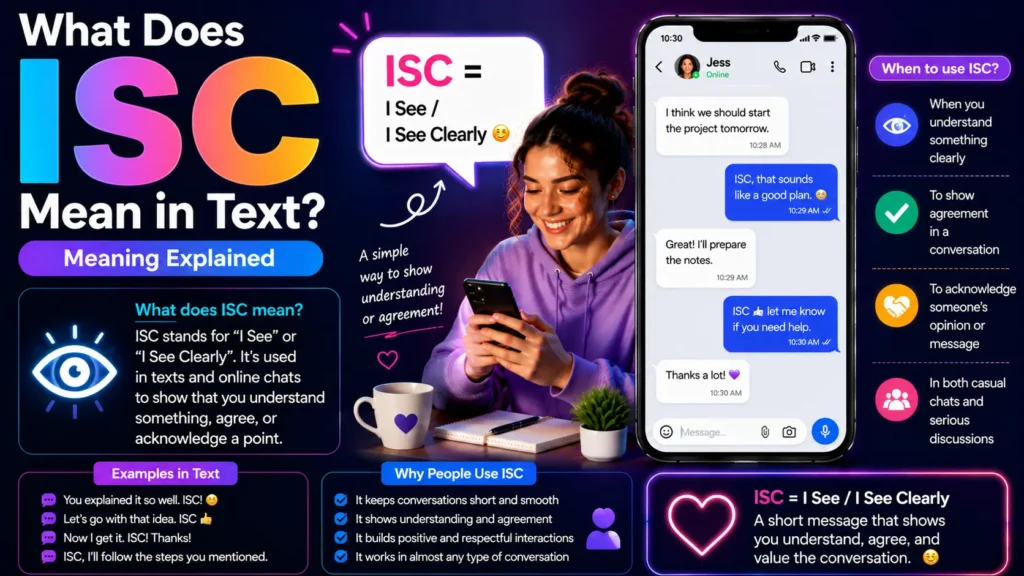 What Does ISC Mean in Text