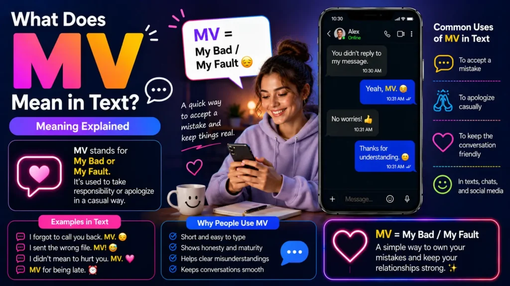 What Does MV Mean in Text