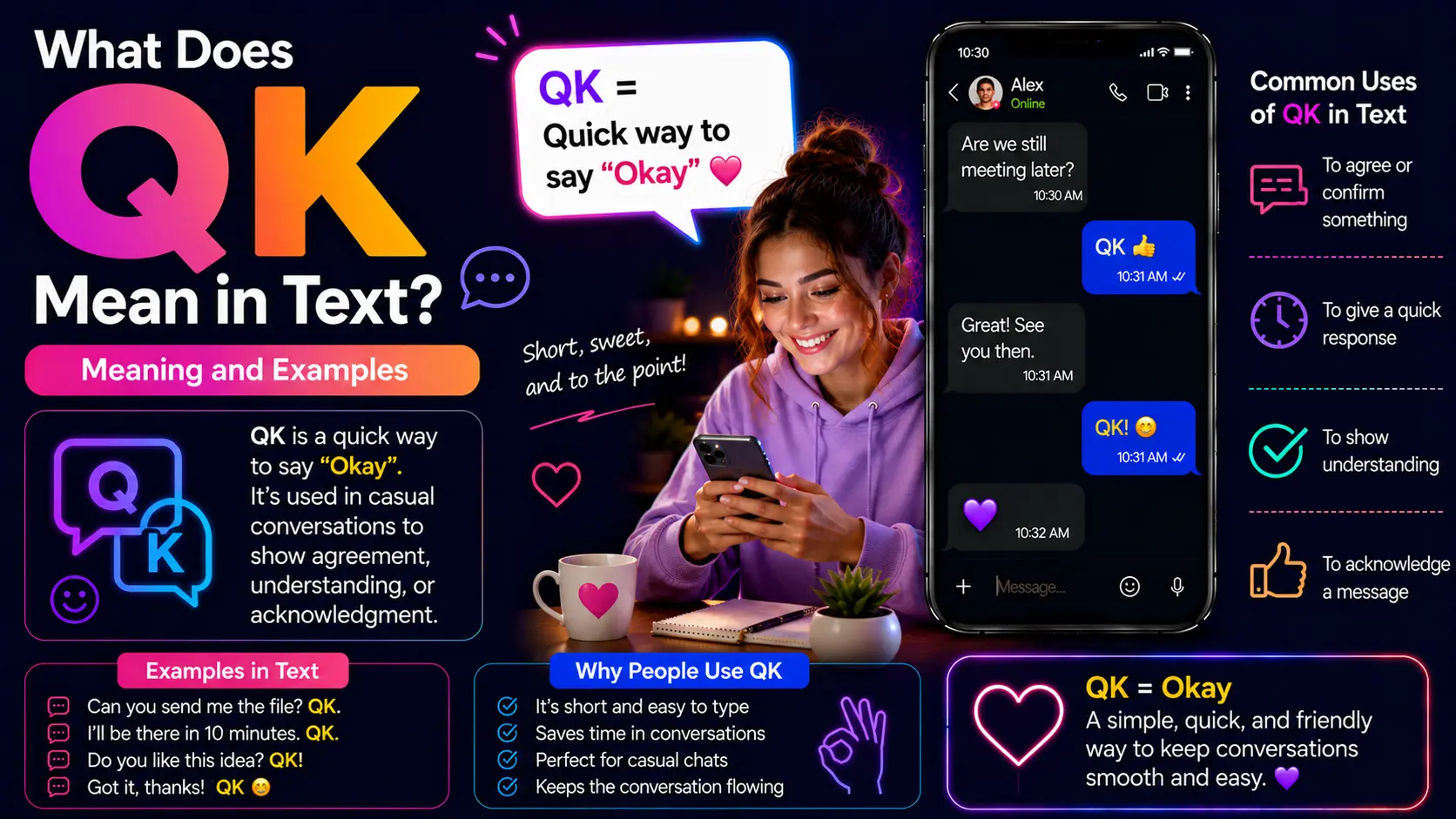 What Does QK Mean in Text