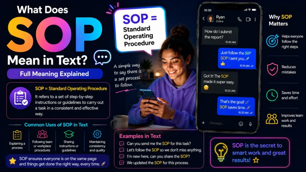 What Does SOP Mean in Text