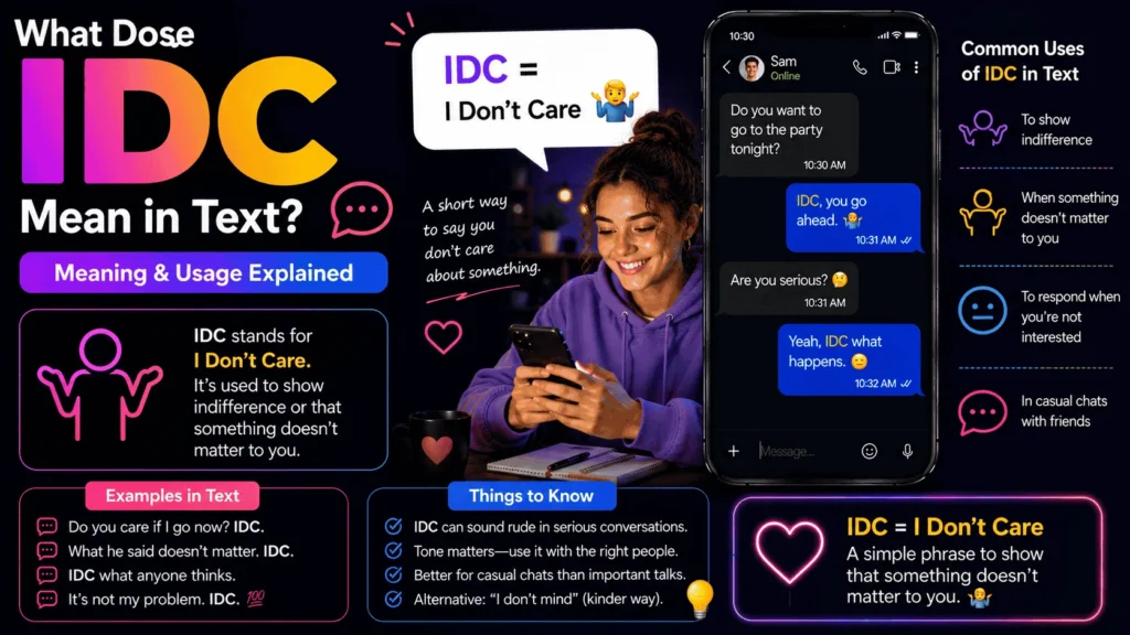 What Dose IDC Mean in Text