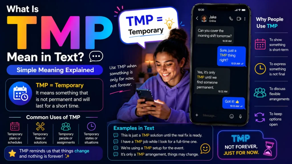 What Is TMP Mean in Text