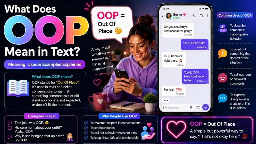 What OOP Mean in Text